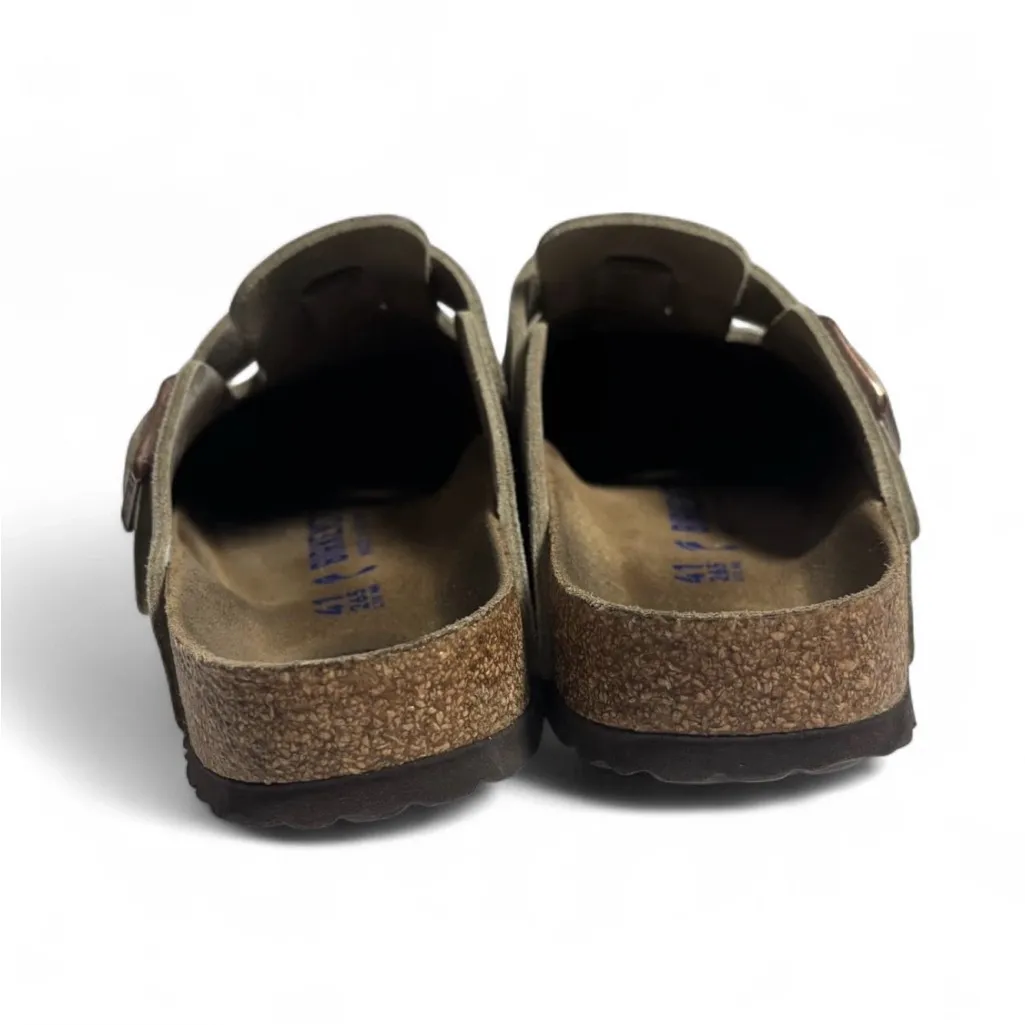 Free People x Birkenstock Boston Soft Footbed Clogs Taupe Suede 41 - Image 5