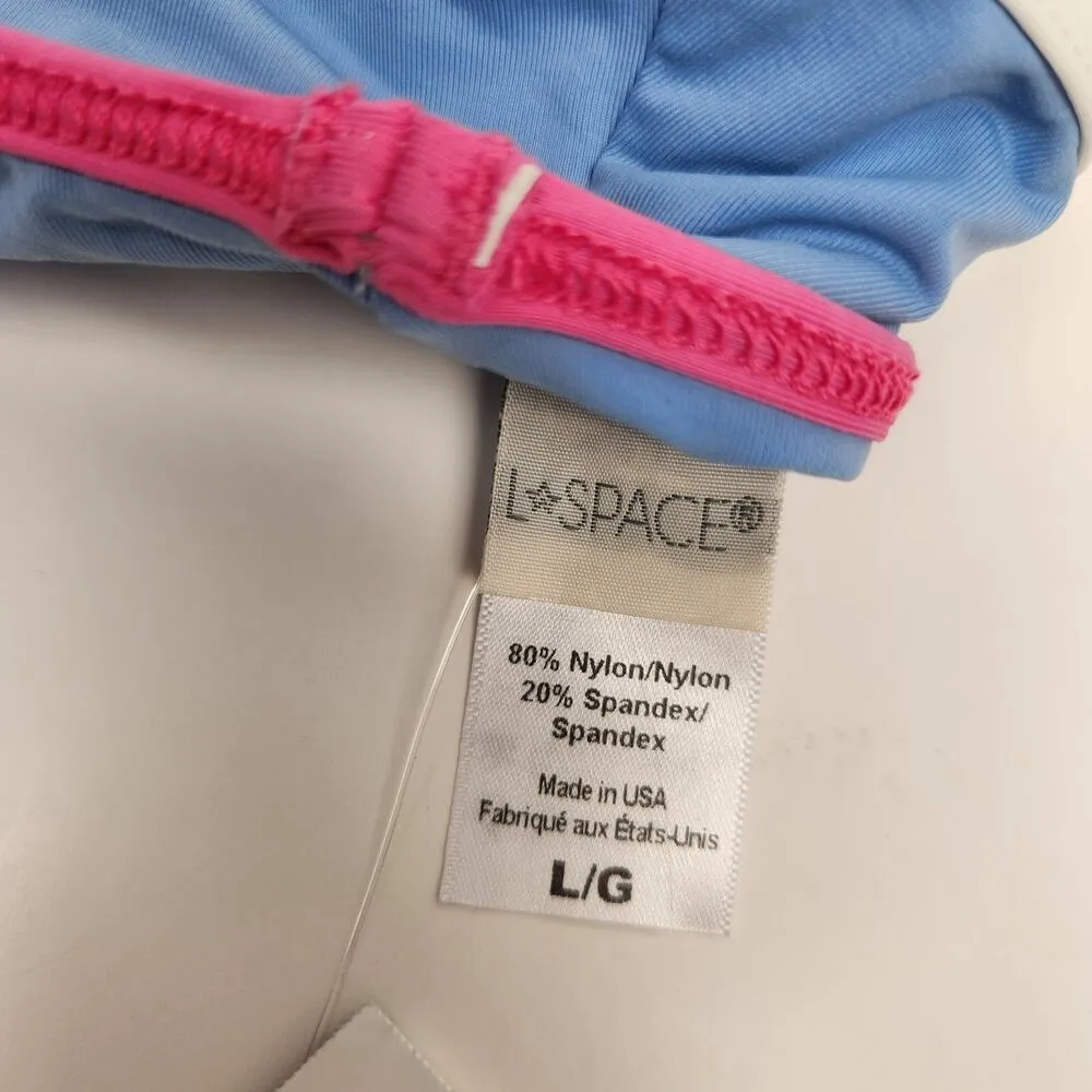 L*Space Pamela Bikini Top Racerback in Blue Size Large NWT - Image 6