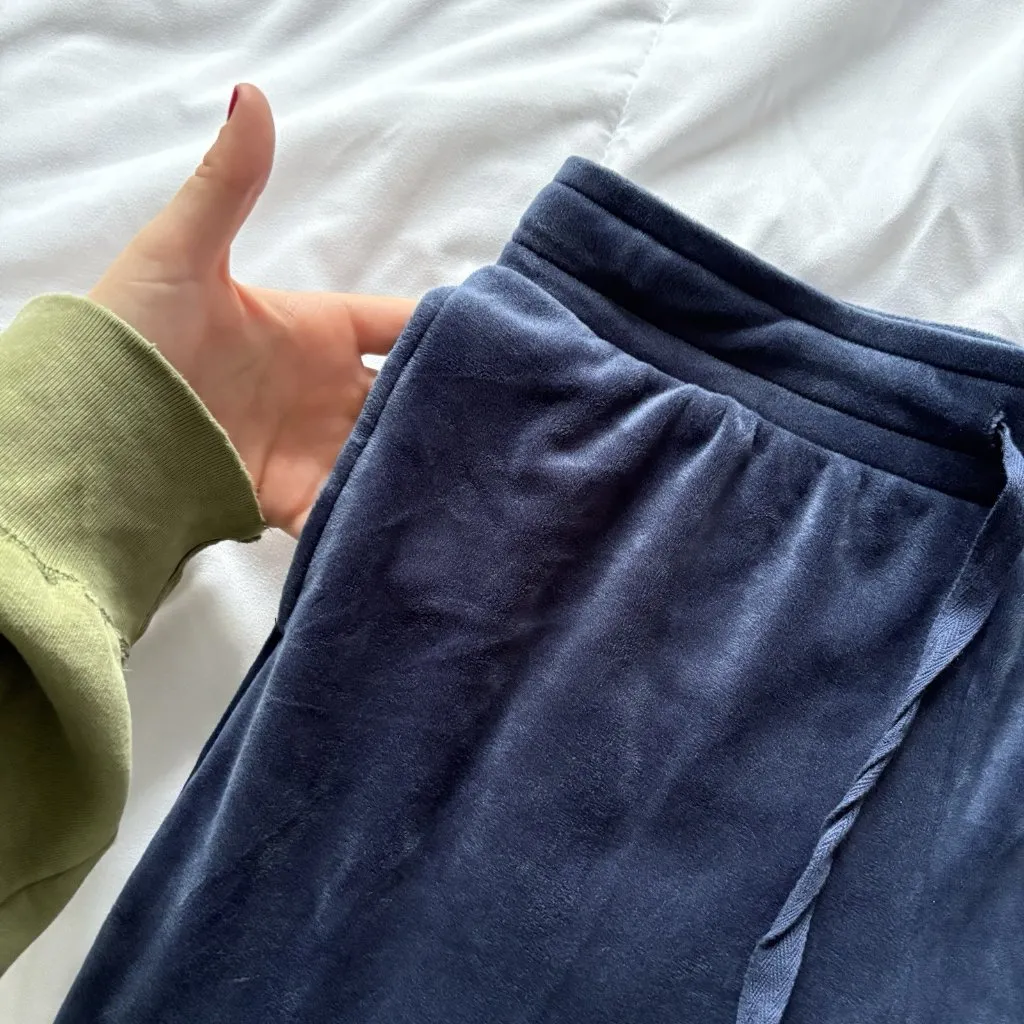 Cuddl Duds Womens Size Small 2pc Fleece Pajama Set Pj Plaid Green Blue Soft - Image 10