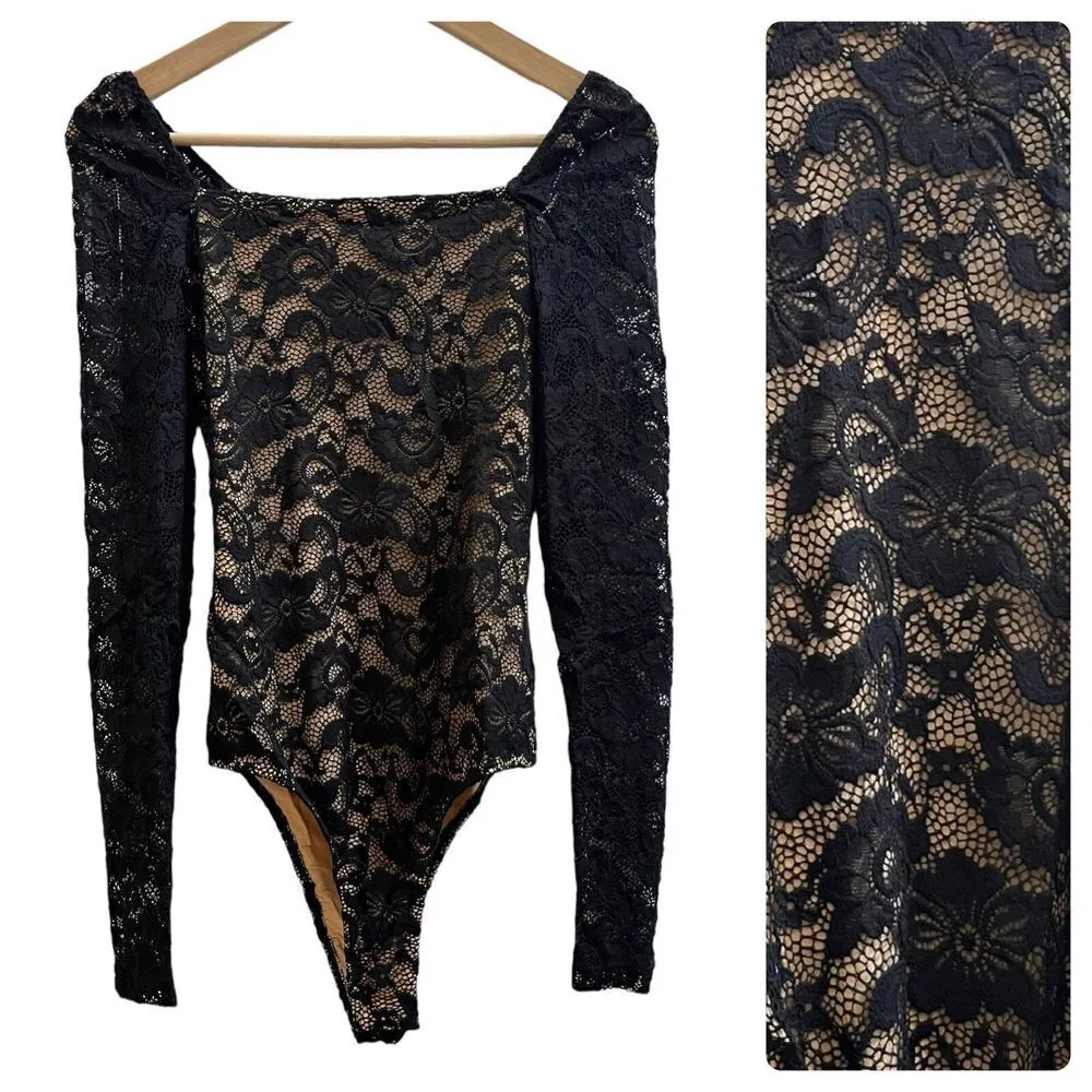 Lulus New Time of My Life Lace Long Sleeve Bodysuit Size Small Style IBF23490 - Image 4
