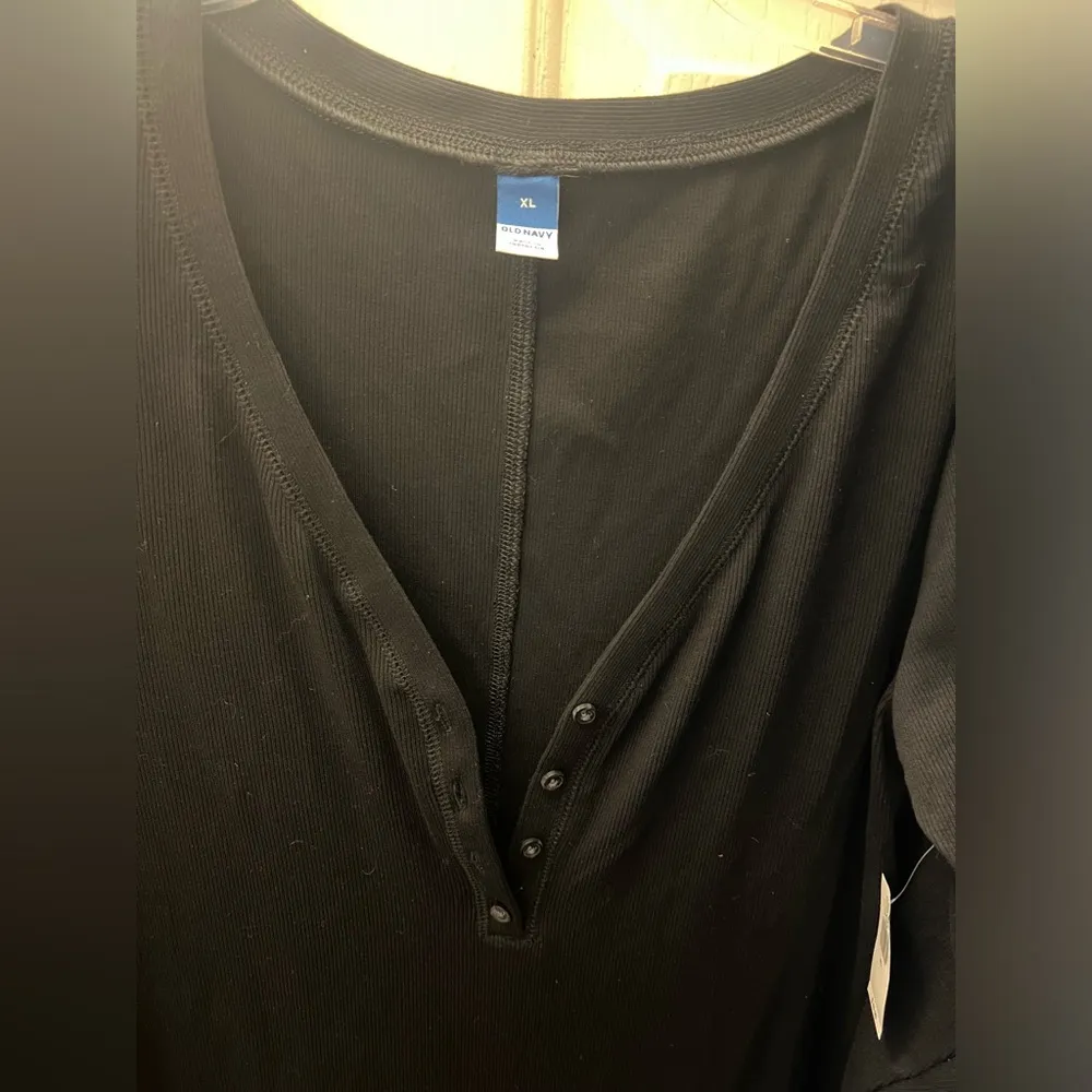 Womens old navy black ribbed dress - Image 3