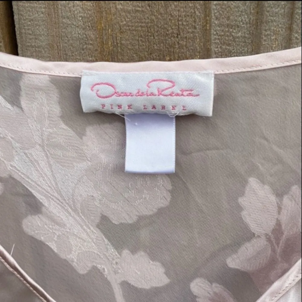 Oscar de la Renta Pink Label Baby Pink Short Satin Above Knee Gown - Image 6