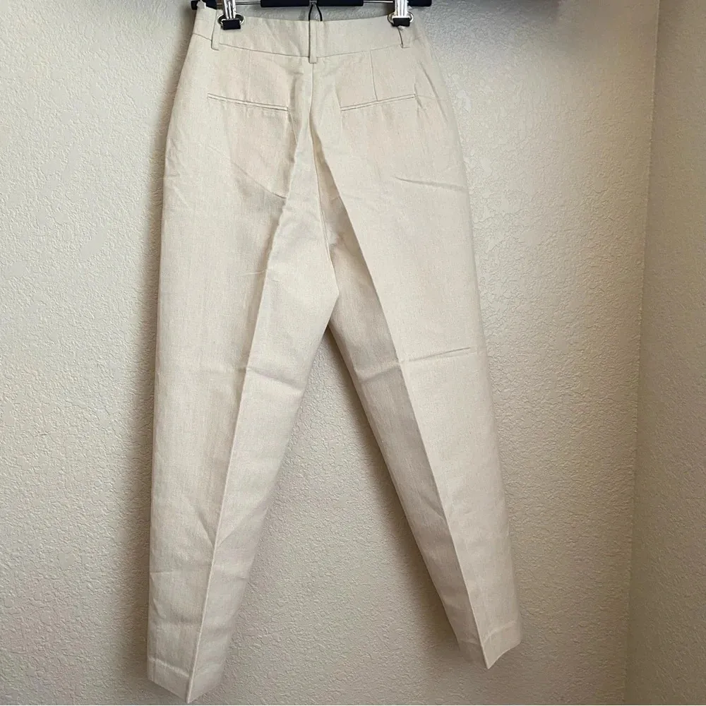 Rachael Wang High waist pleated pants Hemp size 6 sustainable organic cotton NWT - Image 4