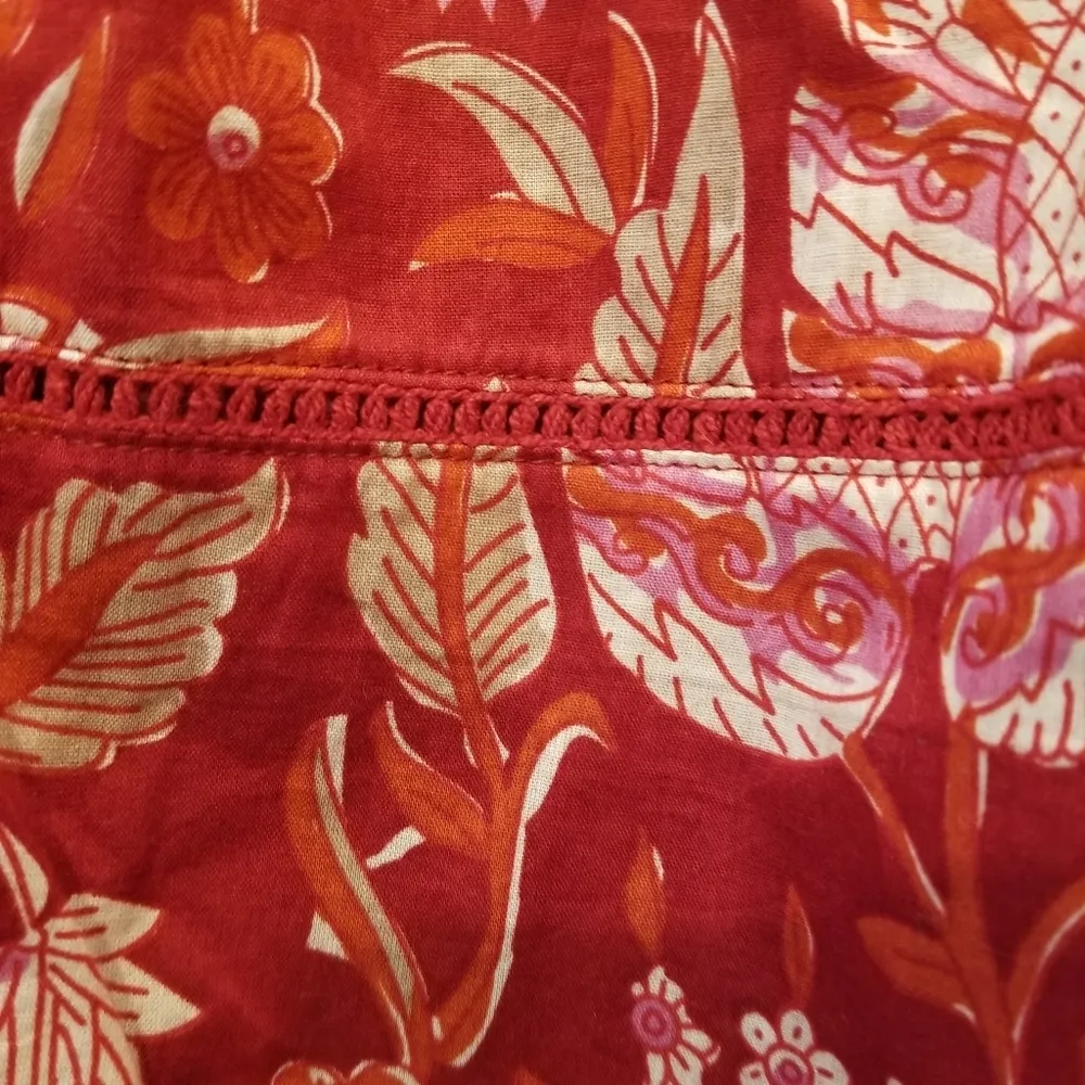 {S} Rachel Zoe Embroidered Floral Peasant Babydoll Top - Image 5