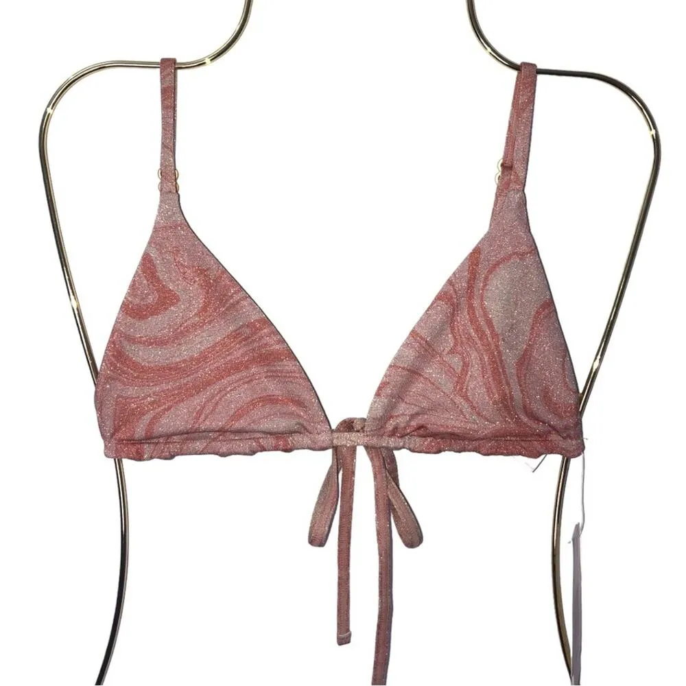 L*Space Bikini Brittany Top Camacho Bottom Metallic Tie Die Swirl Large - Image 7