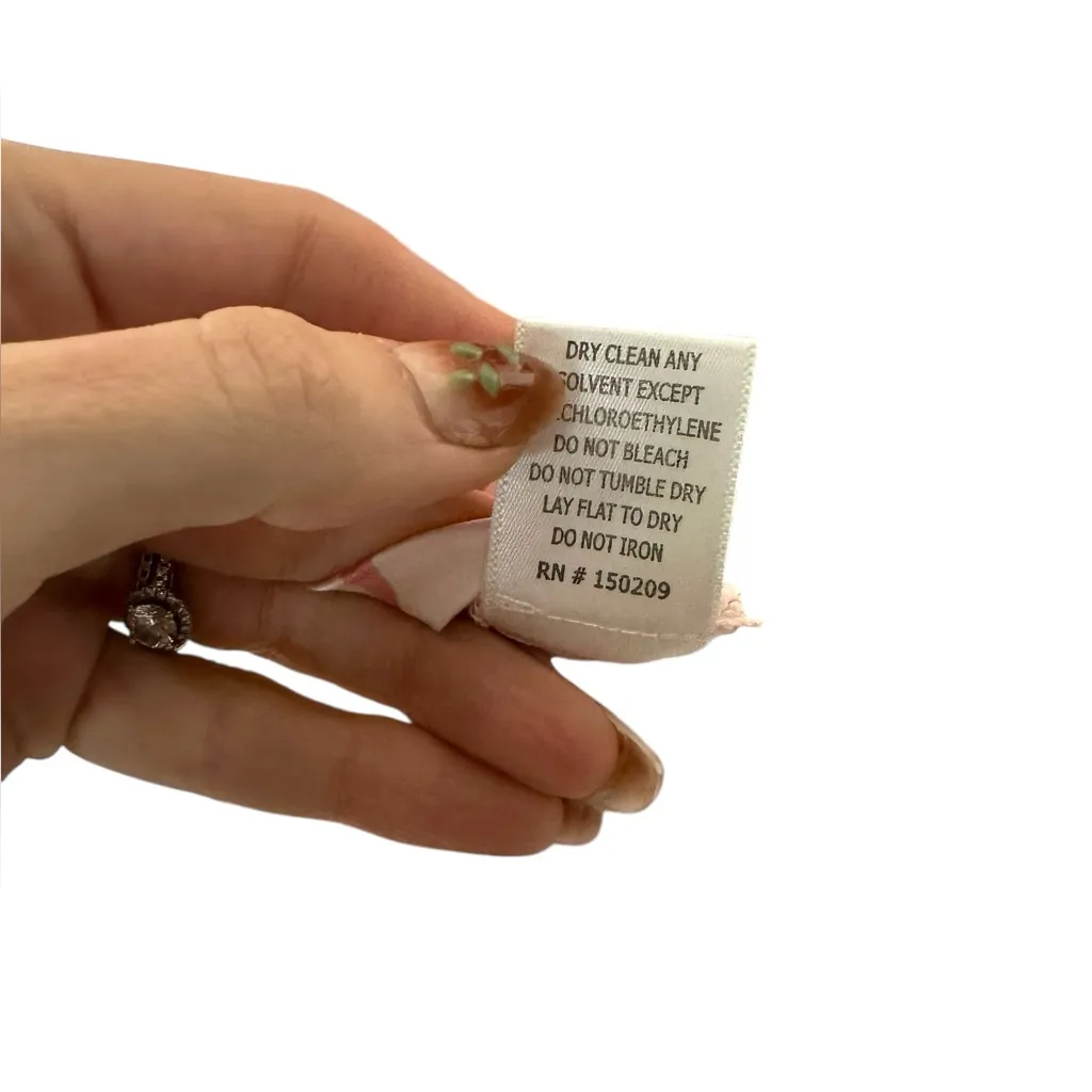 La Ligne Lola Silk Maxi Dress x Hanna Barczyk abstract face XS Wedding vacation Pink - Image 9