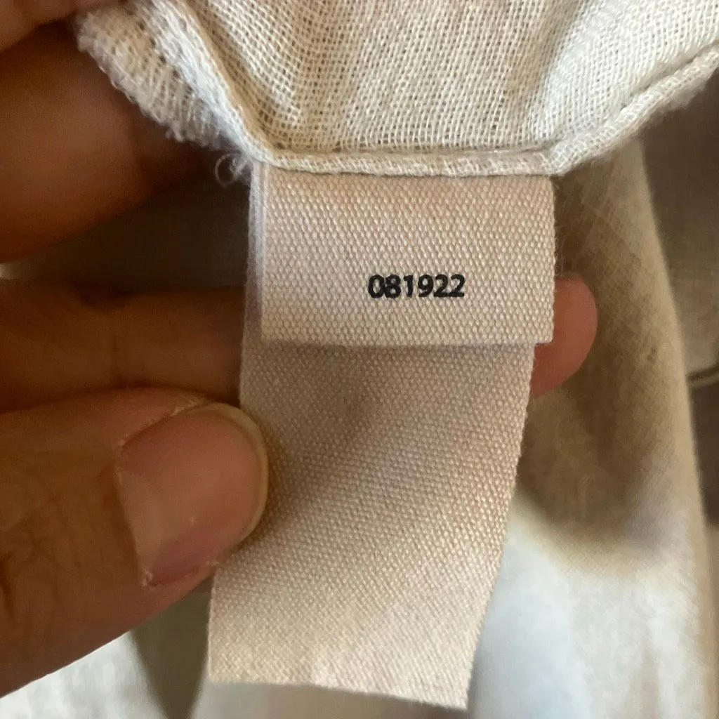 Soft Surroundings Sundown Oatmeal Cowl Funnel Neck Tunic Linen Small #758 - Image 8