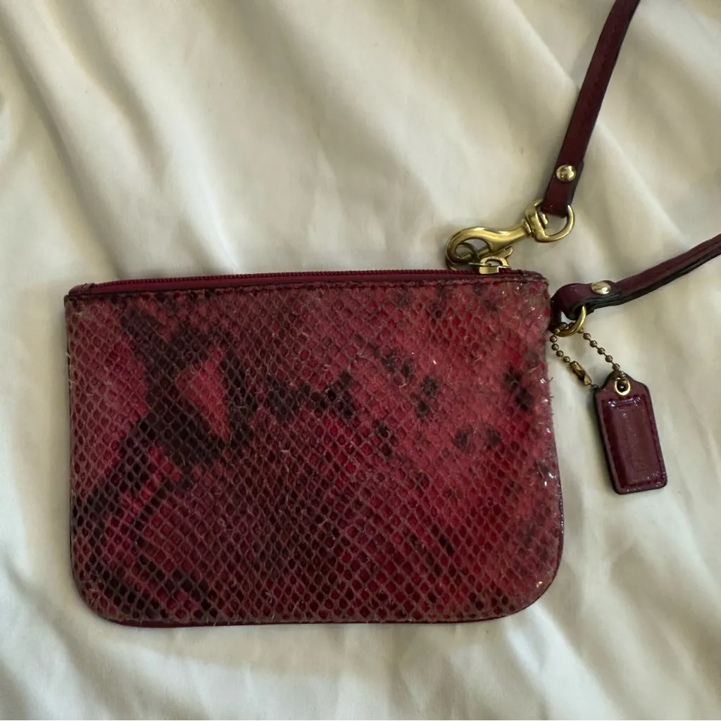 GUC Vintage Coach Snakeskin Wristlet - Image 3