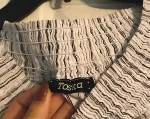 Toska Off the shoulder stripped boho top - Image 6