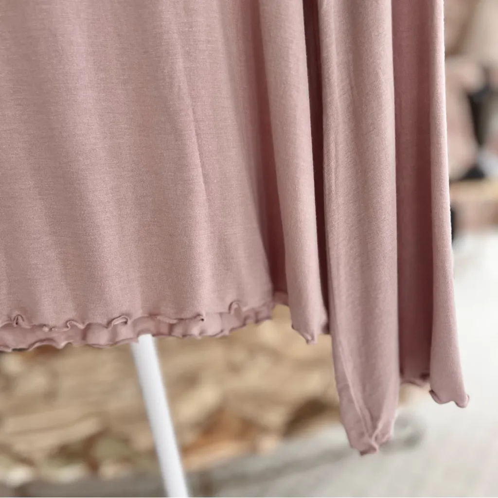 BP Top Mauve Ruched Mock Neck Bell Sleeve Knit Top XS Casual Party Work Everyday - Image 8