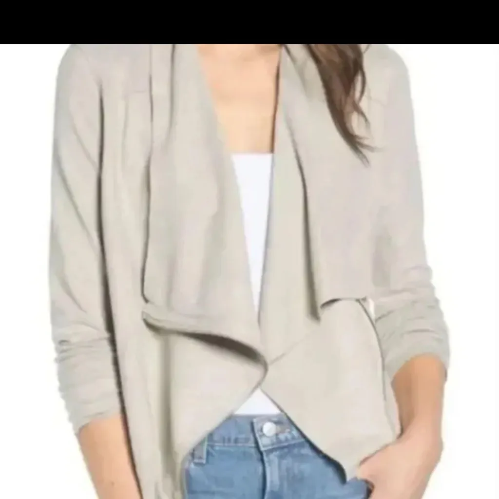 BLANK NYC  Cream Suede Drape Jacket - Image 6