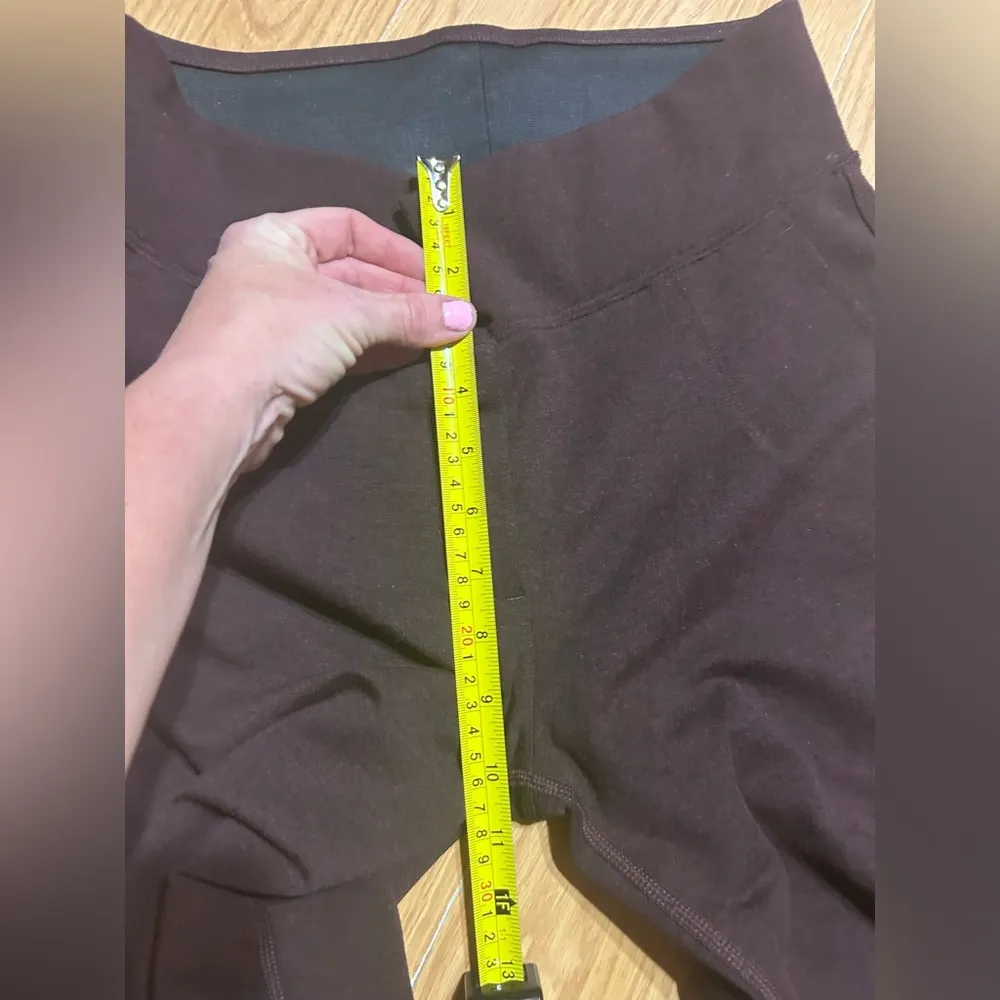 Women 6 HEATHERED BURGUNDY ’Kit and ace’ stretch pull on pants w/pockets Purple - Image 7