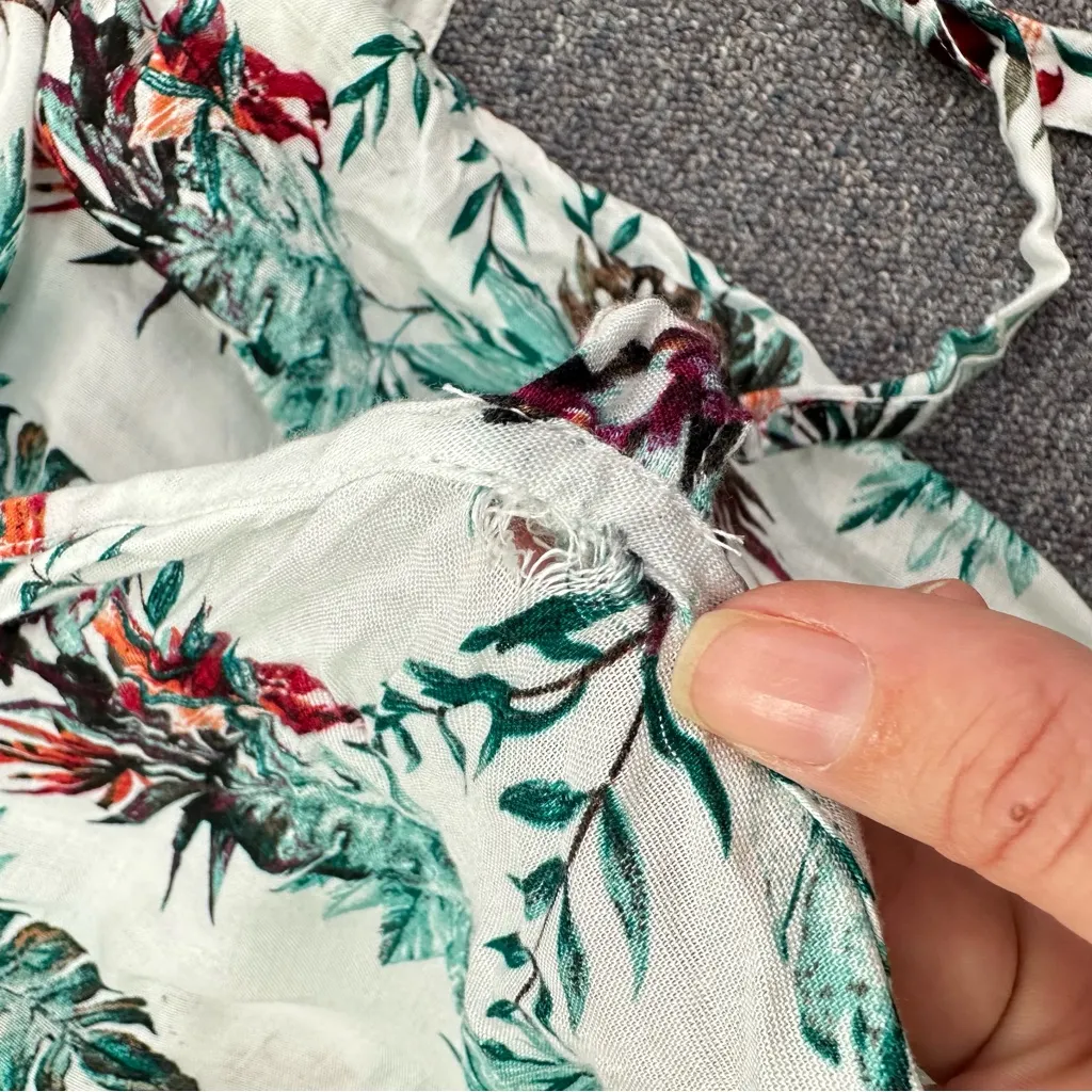 Roxy Drifting Current Foliage Print Wrap Dress‎ S - Image 8