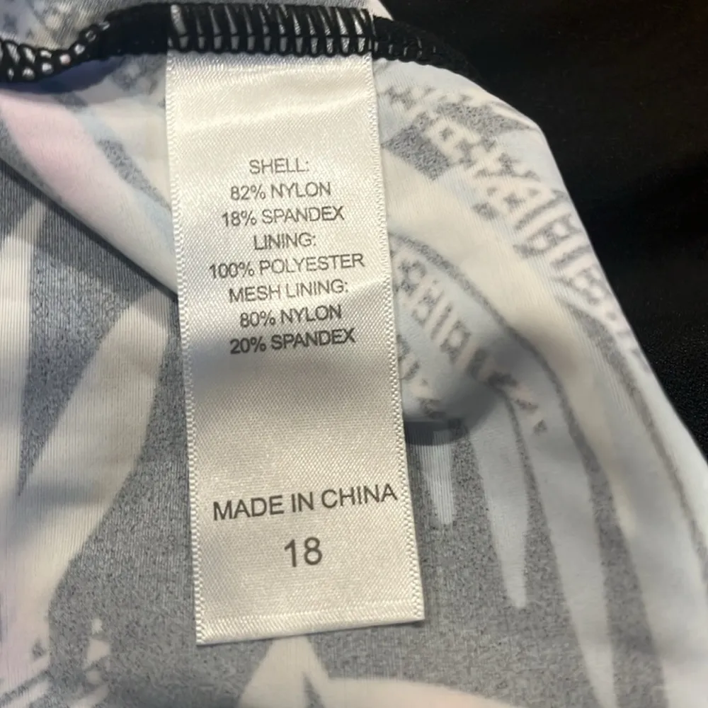 NWT Full fit all women’s long tankini top size 18. Black - Image 6