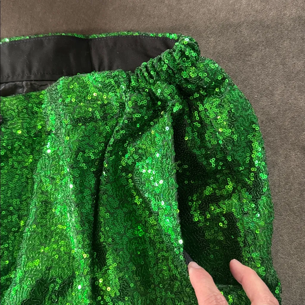 Women’s Green Fully Sequined Prom Party Wedding Pant Suit Set Size XL NWOT - Image 13