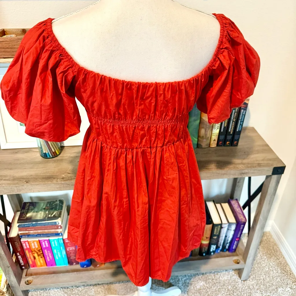Red Abercrombie & Fitch Bubble Dress - Image 3