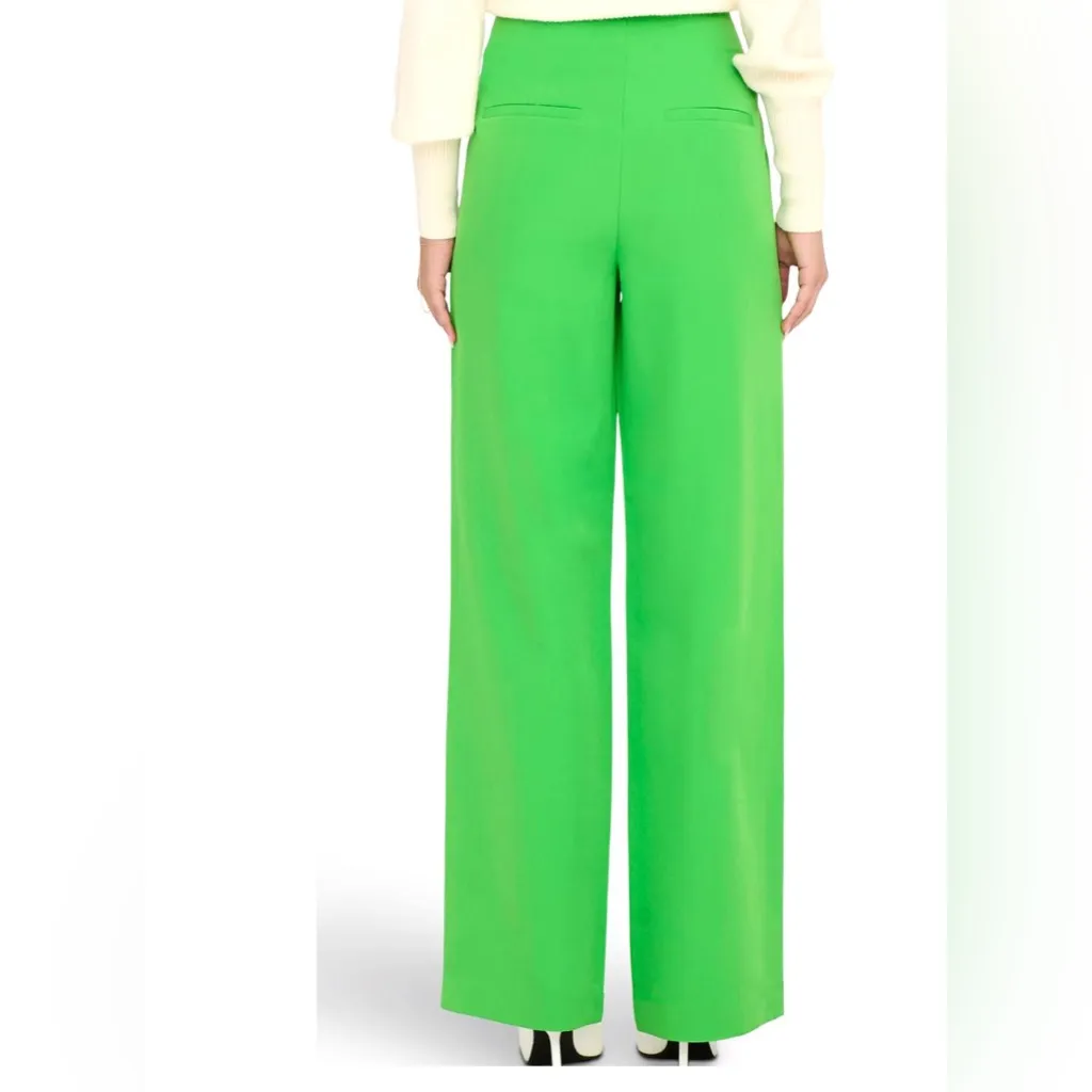 Only Maia Wide Leg Fit Trousers - Green / Vibrant Green - Image 5