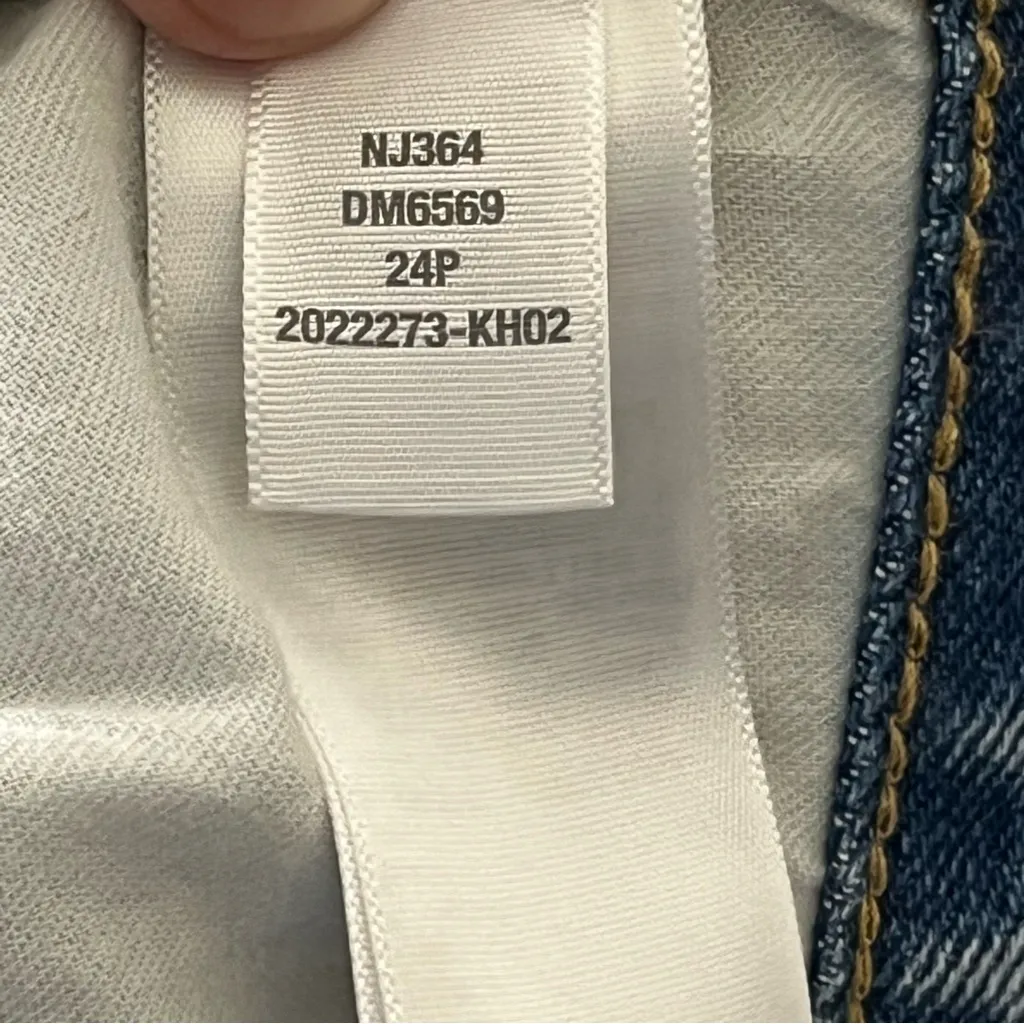 Madewell Petite Baggy Straight Jeans Size 24P Blue Olvera Wash Y2K Casual Denim - Image 10