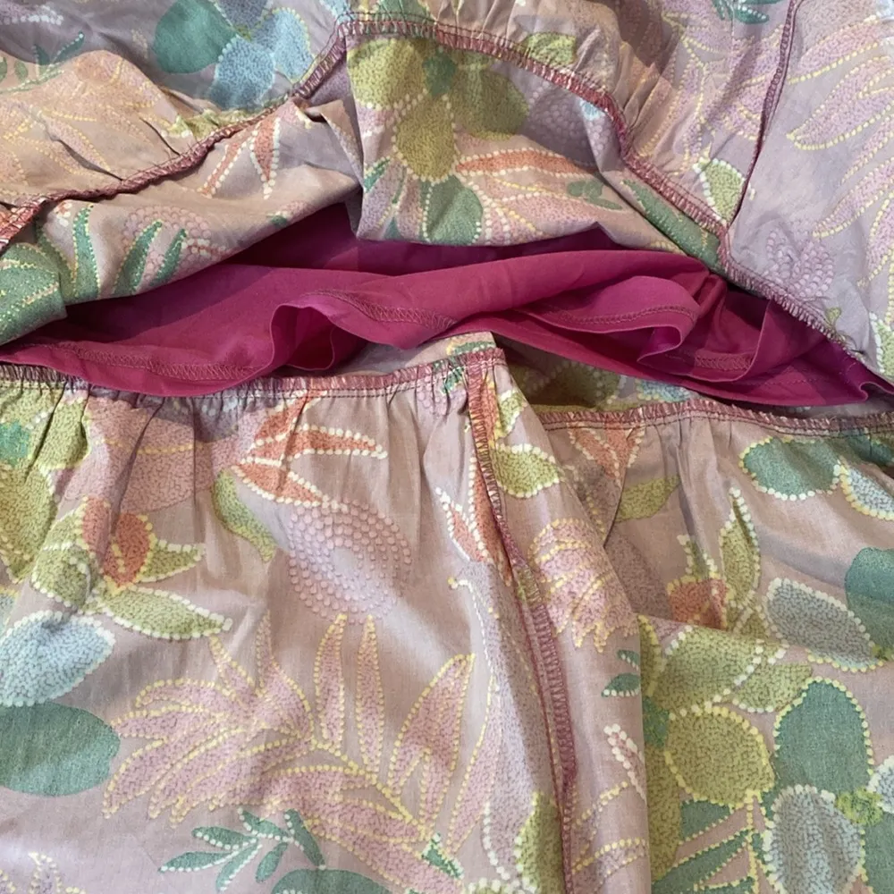 NWT Listicle Floral Puff Sleeve Tiered Smocked Maxi Poplin Cotton Dress LARGE - Image 9