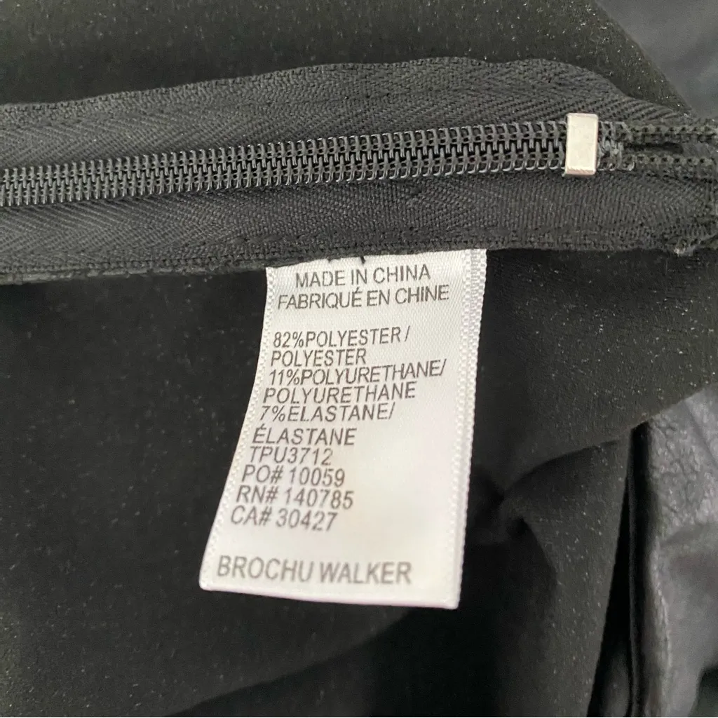 Brochu Walker Black Juniper Stretch Crop Pants faux Leather size small - Image 9