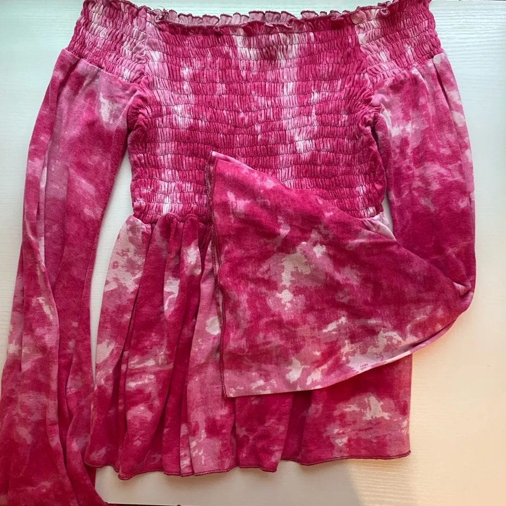 Tie dye long bell sleeve top Size L - Image 3