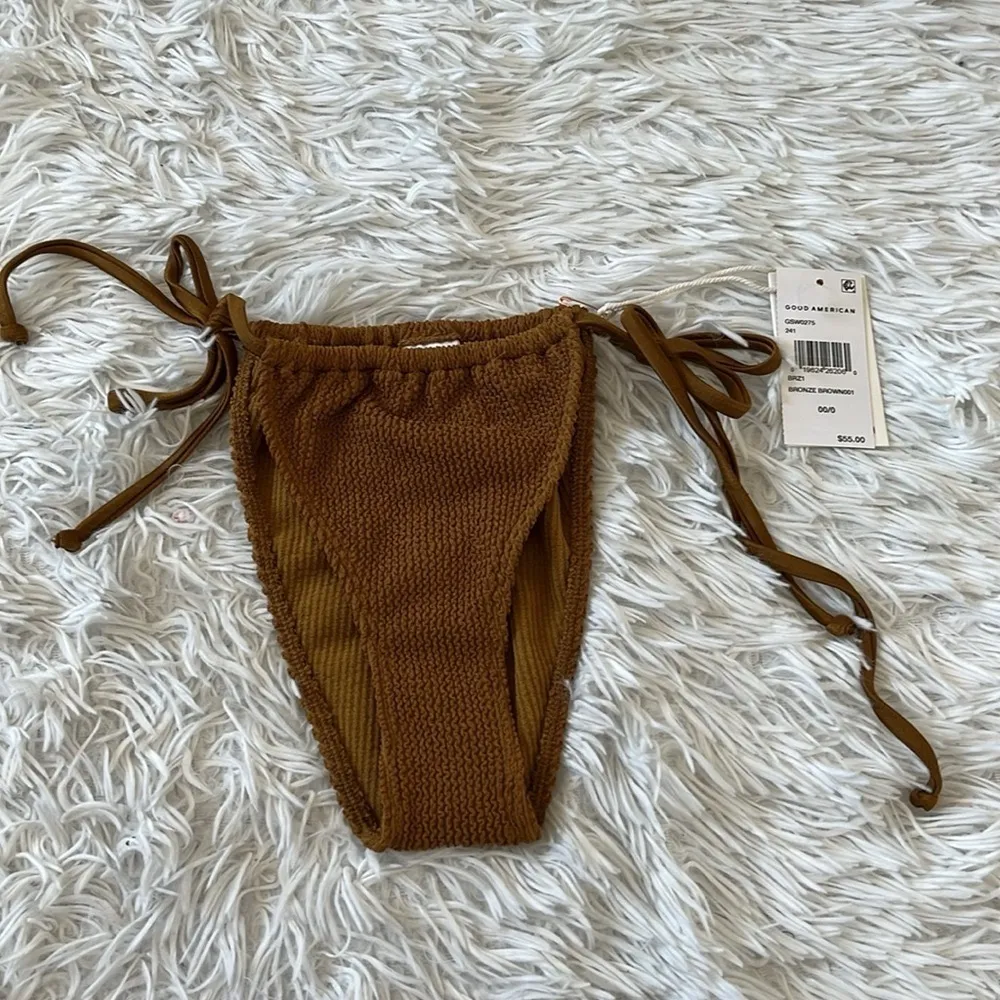 NEW GOOD AMERICAN ALWAYS FITS TINY TIES BOTTOM BRONZE BROWN001 SIZE 00/0 (XXS/S) - Image 4