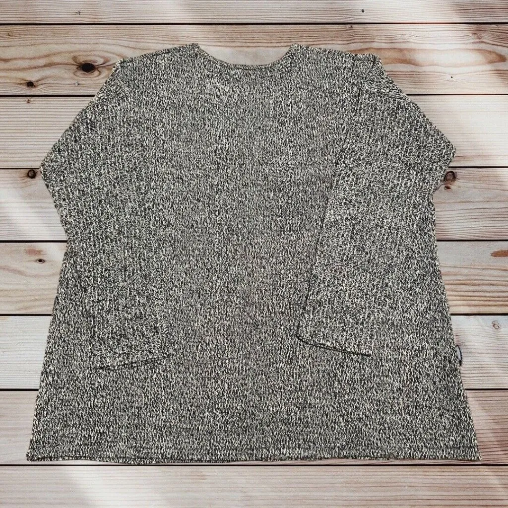 Plus Holiday Christmas RACOON SWEATER 18/20 Marbled Knit Woman Within - Image 2