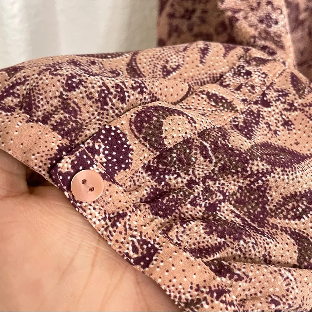 NYDJ Womens Shirt Blouse Pink Pirple Floral Button Front Plus Size 3X - Image 8