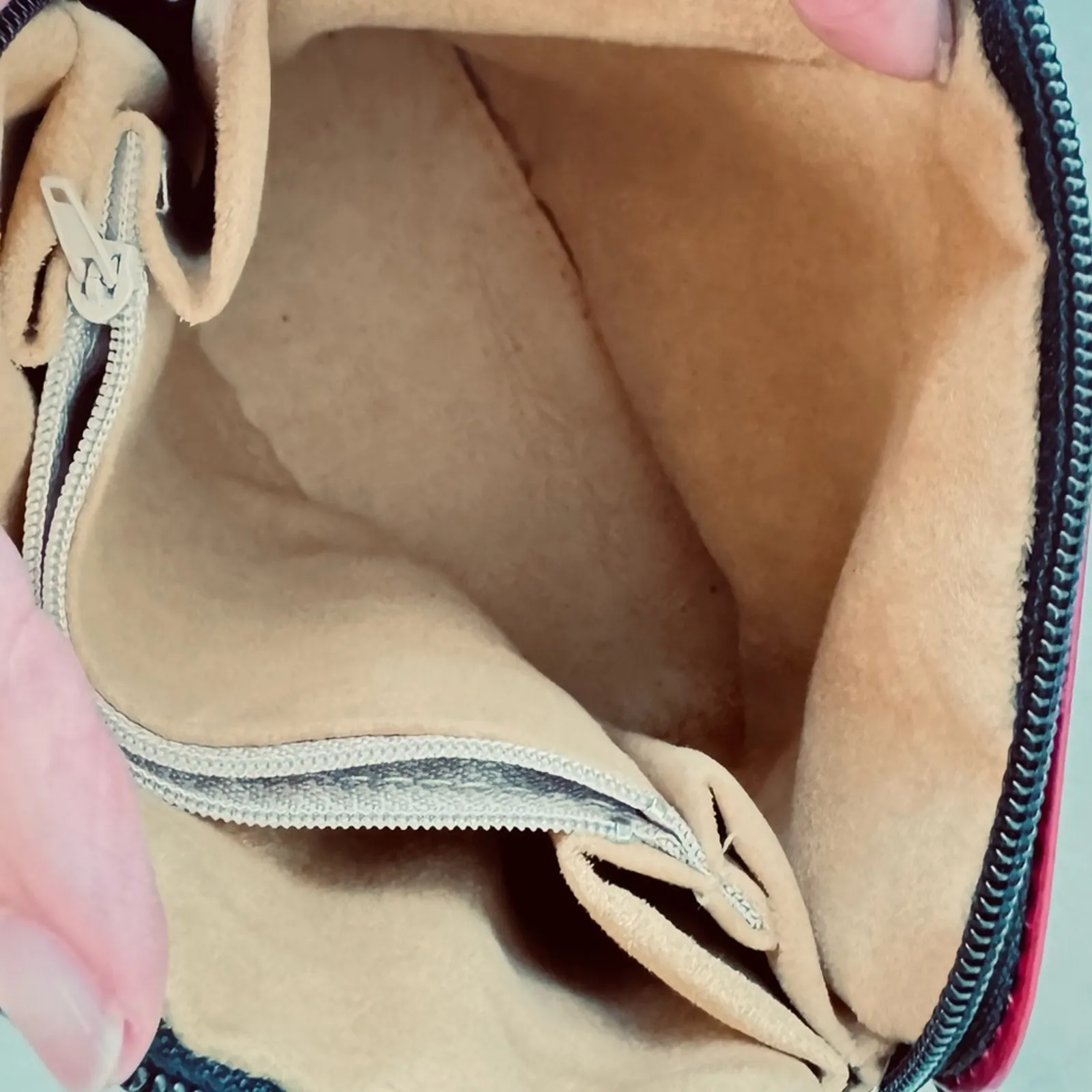 Vera Pelle Mini Crossbody Red Italian Leather Made In Italy - Image 8