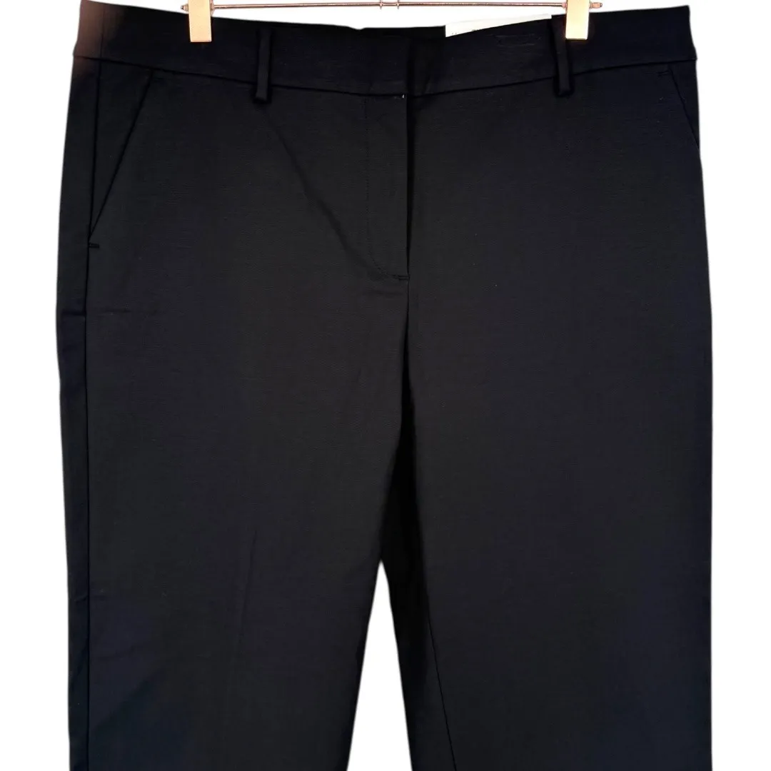 NWT LOFT Women's Riviera Slim Black Ankle Pants Size 14 Career Office Casual - Image 7