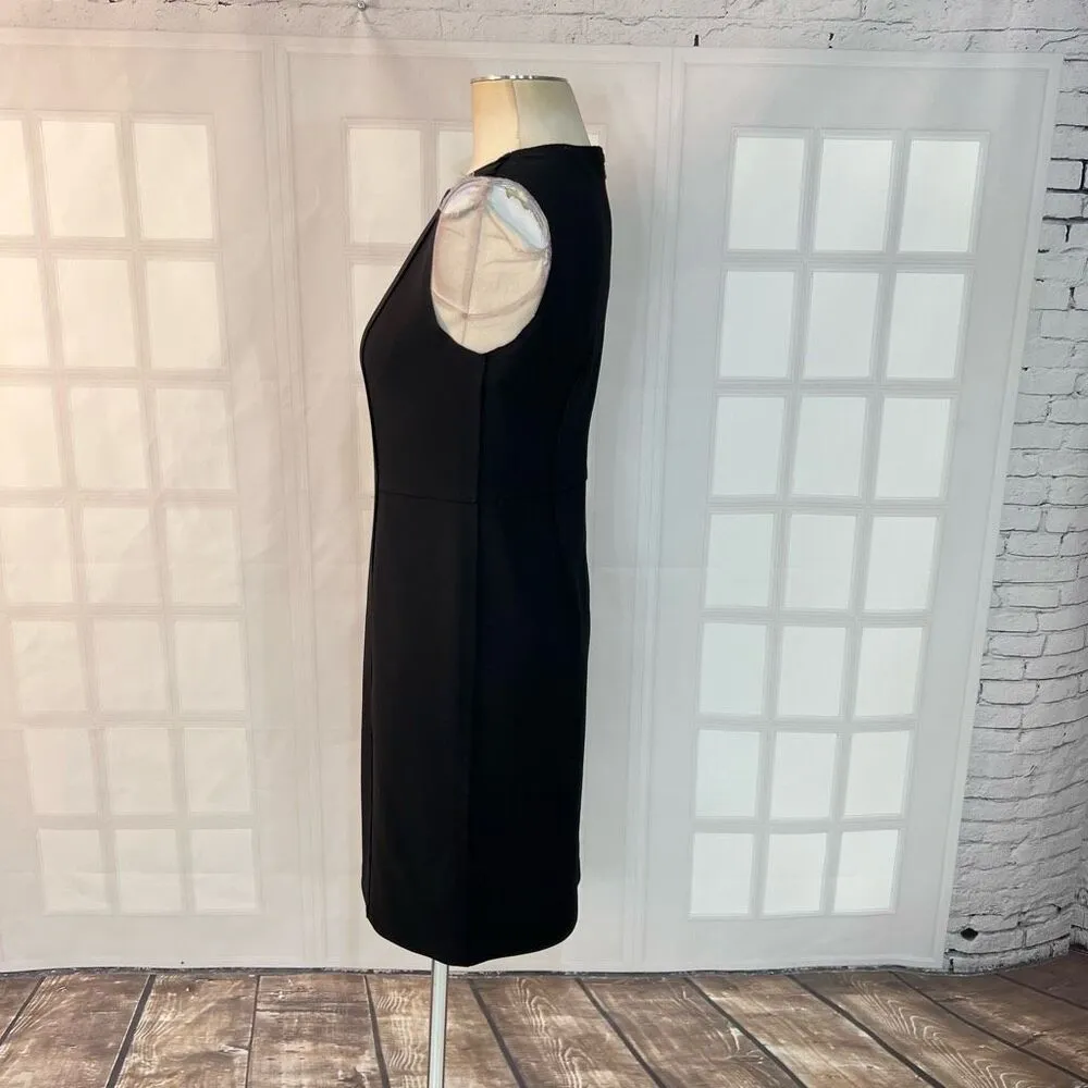 Betsey Johnson black rough seamed business professional sheath dress size 4 - Image 8