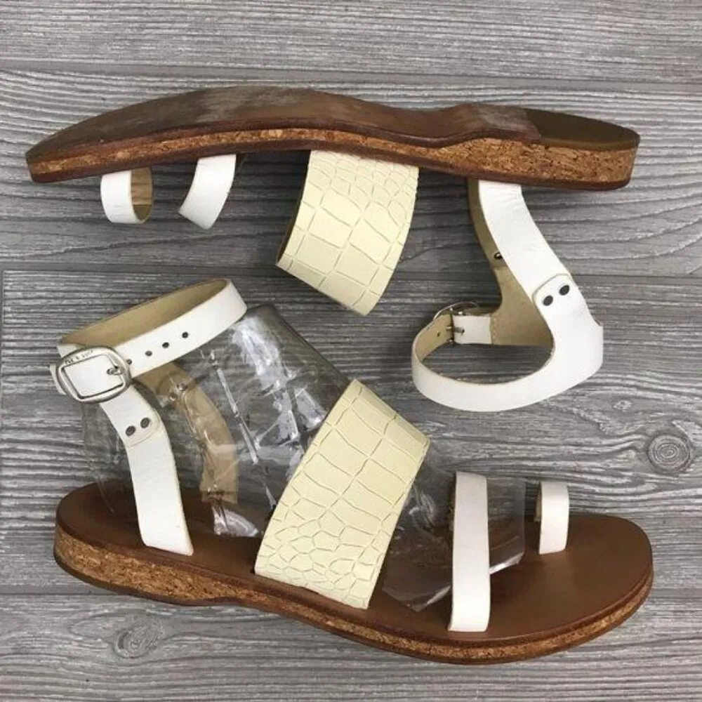 Rag and bone crocodile print shoes strappy leather sandals  size 40 / 8 - Image 3