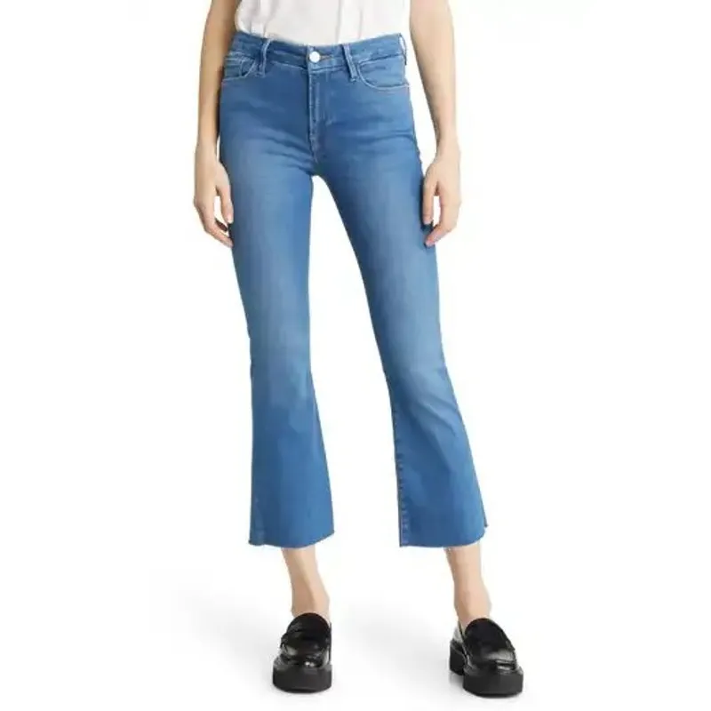 Frame Womens Le Crop Mini Bootcut Jeans Stretch Lupine Blue Size 26 - Image 2