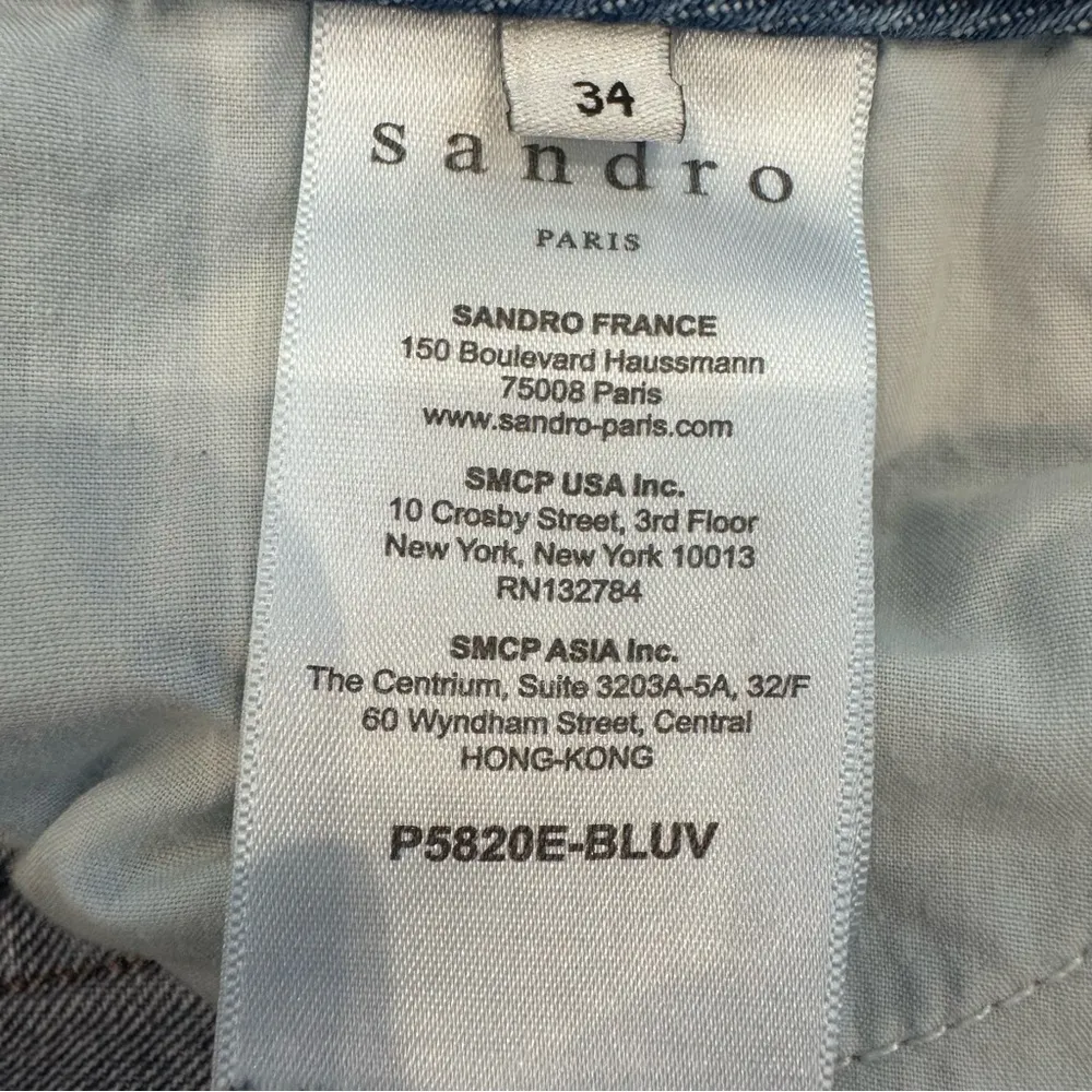 Sandro Women’s Jeans With Star Patch On The Knees Size 34 - Image 9