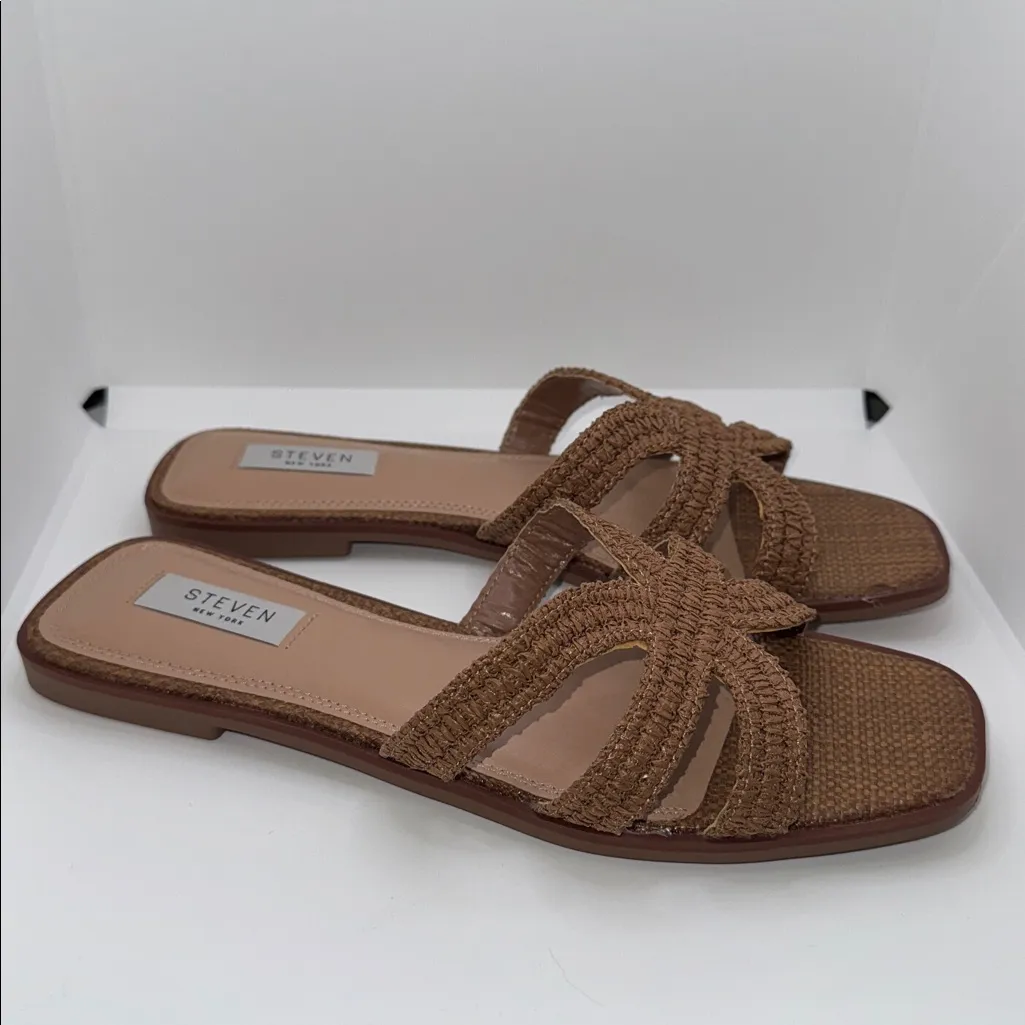Steven By Steve Madden Harpo Raffia Sandals Slides Women’s Size 9 - Image 2