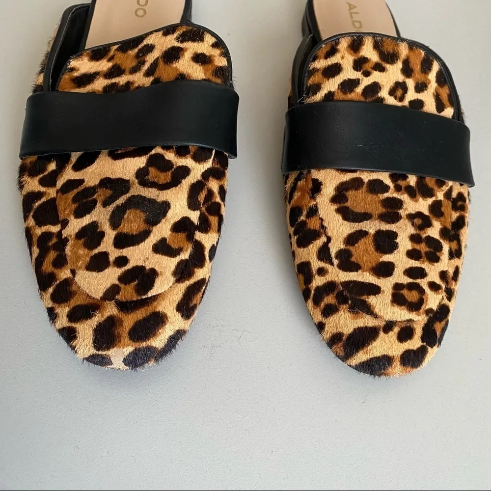 ALDO Leopard slip on mule animal‎ print size 8 - Image 3