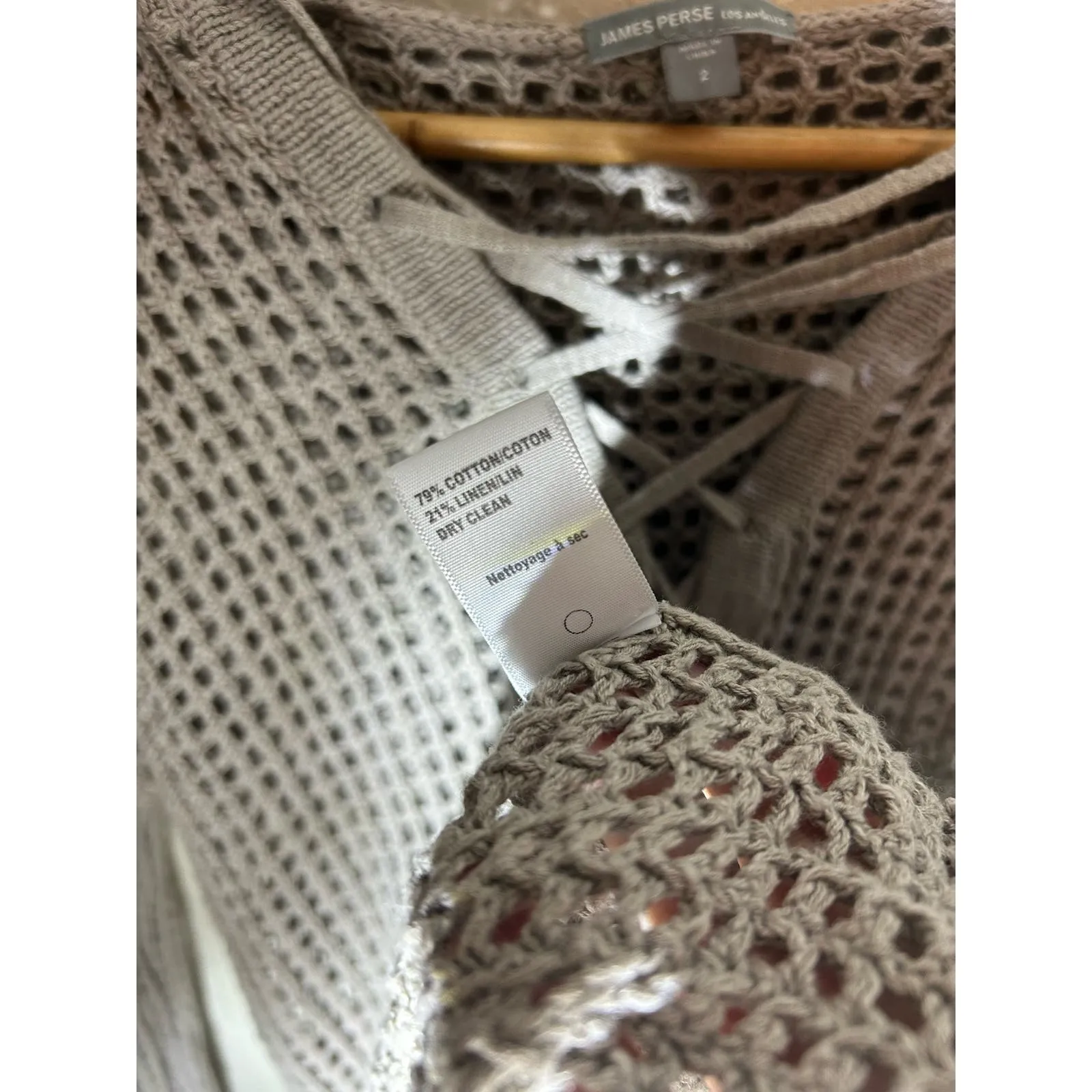 Standard James Perse Knit Brown Y2K Hooded‎ Top Size 2 - Image 6