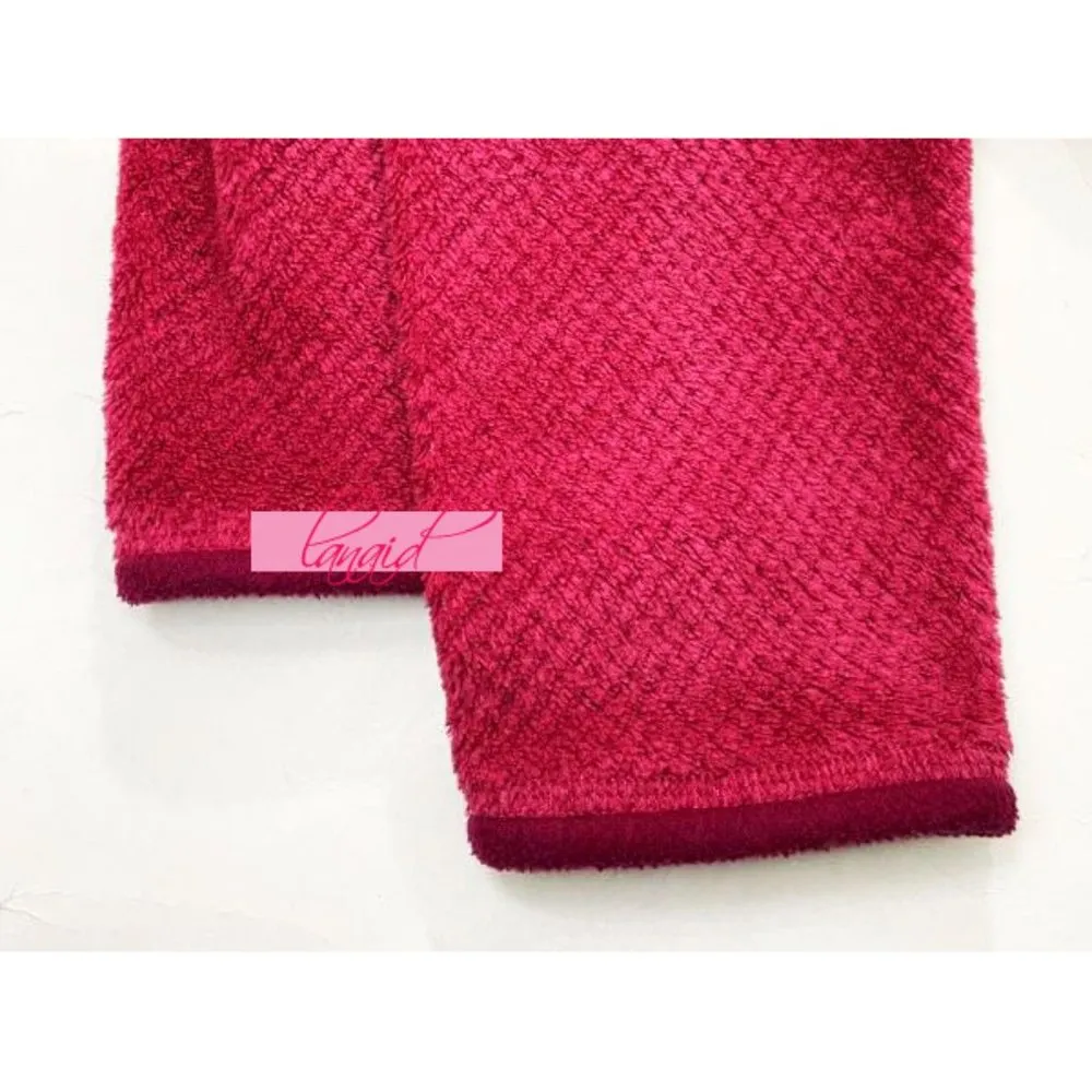 Re-Tool Snap Fleece Bougainvillea Magenta VNeck Sherpa Fuzzy Shearling - Image 5