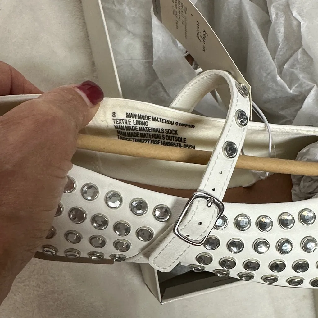 A New Day White Studded Flats - Image 8