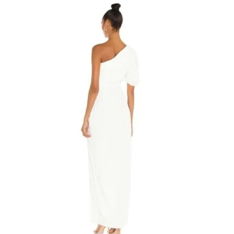 Amanda Uprichard Bexley Maxi Dress One Shoulder Long Evening Gown‎ Sz M - Image 4