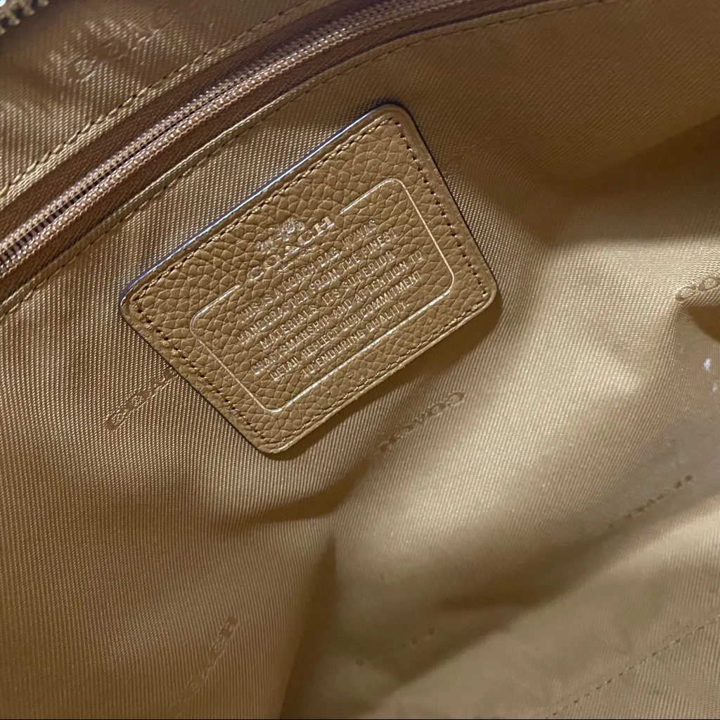 Coach Sophia Pebbled Leather Tote Bag Handbag Purse 36600 - Image 8