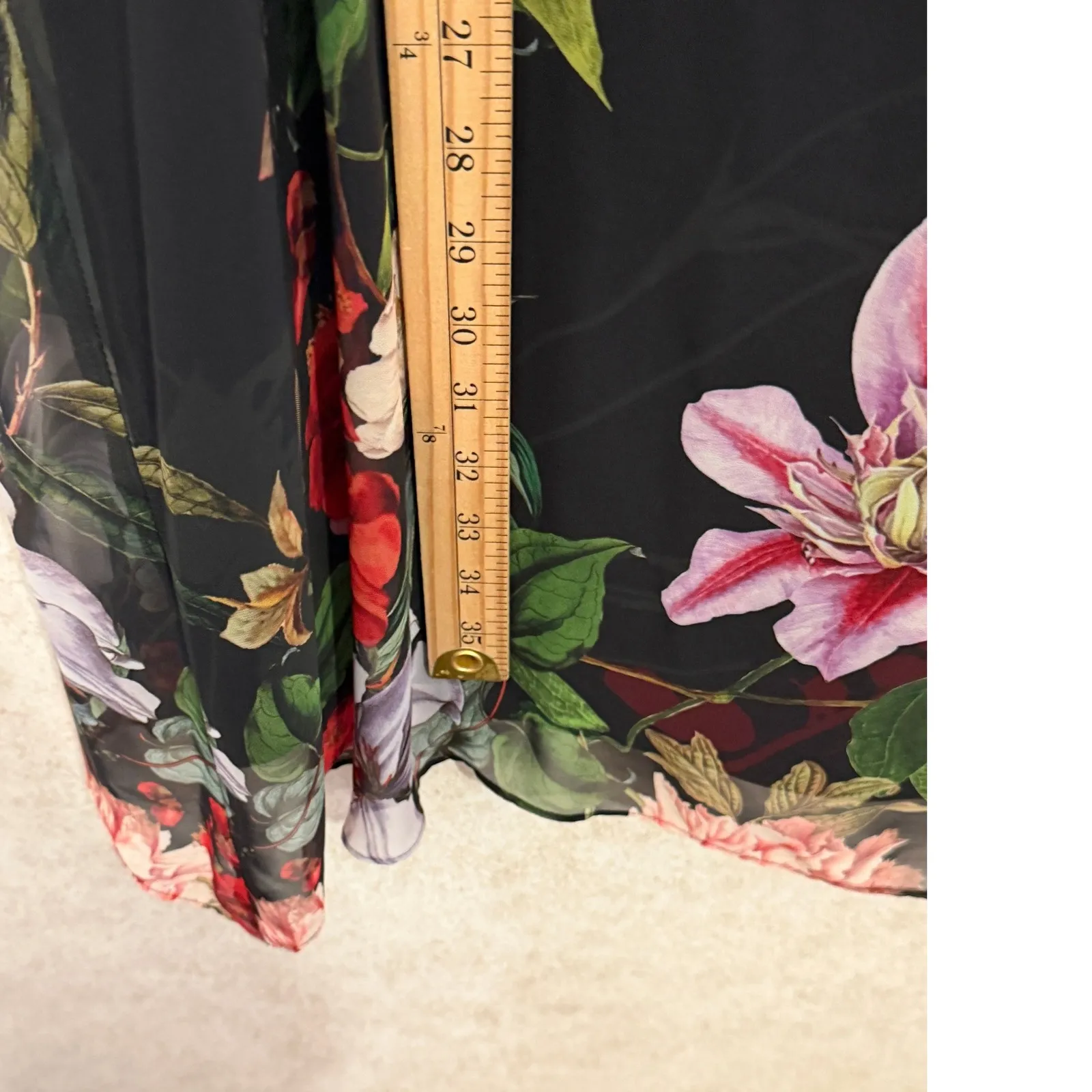 Adrianna Papell NWT Romantic Floral Chiffon Party Cocktail Trapeze Dress Size 14 - Image 5