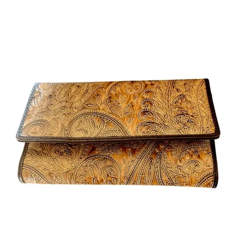 Relic Embossed Paisley Convertible Satchel Handbag and Wallet Set Brown - Image 11