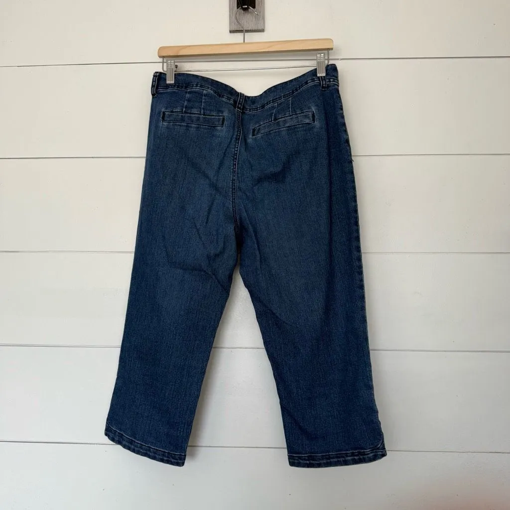 Chico’s Women’s 1 Blue Denim Cropped Jeans Pants - Image 4