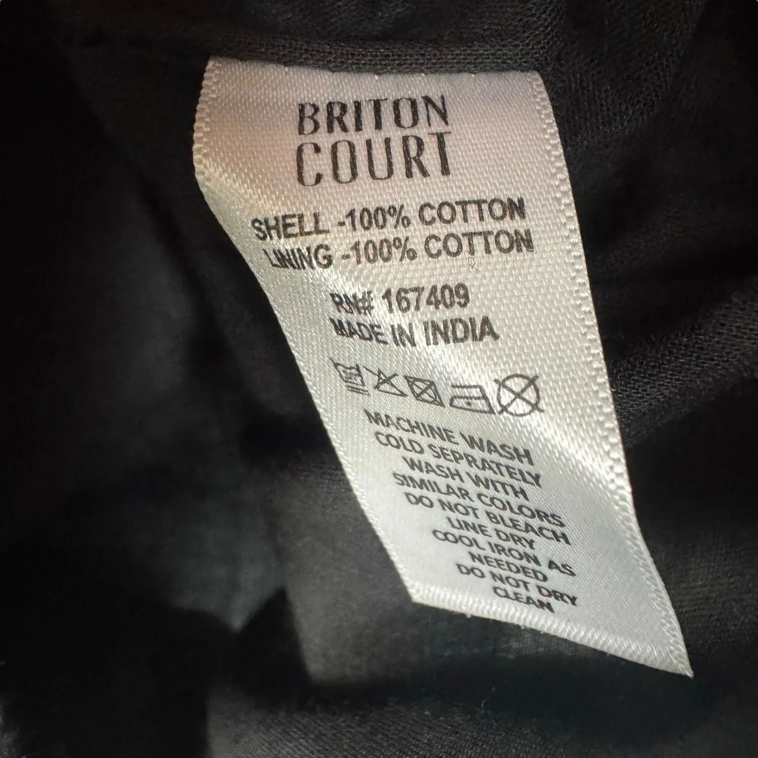 Briton Court Hattie Dress In Dutch Blue Balloon Puff‎ Sleeves Tropical Palm Sz M Size M - Image 6