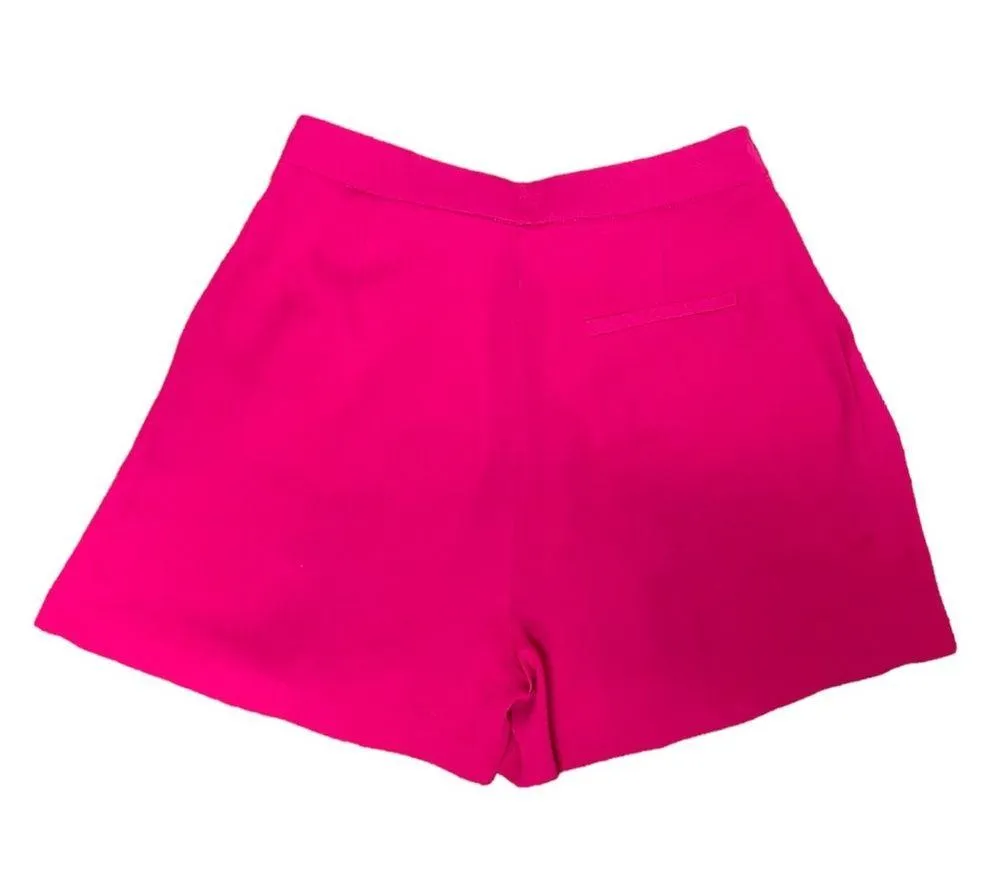 Zara Basic Pink Pleated Shorts - S - Image 2
