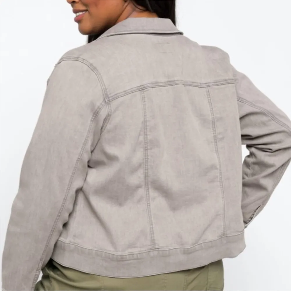 Market & Spruce Sterling Grey Denim Jacket size 1X NWT Stitch Fix Gray Jean - Image 3