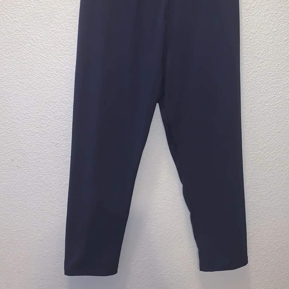 Amazon Navy blue high waist capri yoga gym workout leggings - Image 2