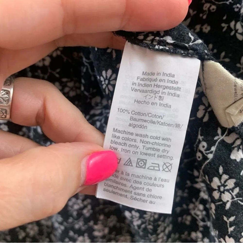 Madewell Print-Mix Meadow Shirt in Branch Floral in Winter Floral Mix Navy/Cream - Image 5