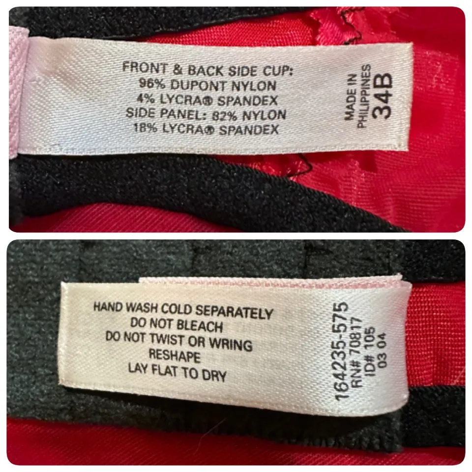 Victoria's Secret Bright Red Camisole Teddy Underwire Black Trim Garters 34B - Image 16